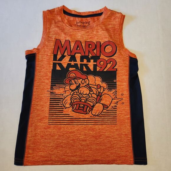 Jumping Bean Active Graphic Mario Kart 92 Sleeveless Orange TS - Picture 1 of 3